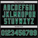 Personalized Baseball Jersey in Black, Kelly Green, Pink-White Gradient Fashion Design Personalized Black Kelly Green Pink-White
