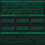 Personalized Basketball Shorts with Black Kelly Green Pinstripe Fade Design Personalized Black Kelly Green Pinstripe Fade