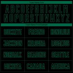 Custom Name Number Black Kelly Green Pinstripe Fade Soccer Uniform Jersey - Personalized Fashion Team Gear Personalized Black