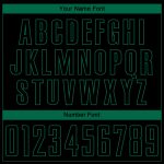Custom Name Number Black Kelly Green Pinstripe Fade Soccer Uniform Jersey - Personalized Fashion Team Gear Personalized Black