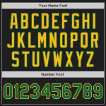 Personalized Black and Kelly Green Two-Button Softball Jersey for Unisex Personalized Black Kelly Green Pinstripe Gold Two-Button
