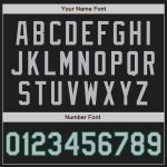 Personalized Black Kelly Green Pinstripe Baseball Jersey - Custom Gray Jersey Personalized Black Kelly Green Pinstripe Gray