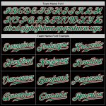 Personalized Black and Kelly Green Pinstripe Baseball Jersey, Red Accents, Custom Name and Number Personalized Black Kelly