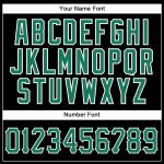 Custom Authentic Baseball Jersey - Personalized Black Kelly Green Pinstripe with Name and Number Personalized Black Kelly