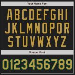 Customizable Black Kelly Green Pinstripe Baseball Jersey with Authentic Old Gold Team Name and Number Personalized Black