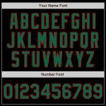 Custom Name and Number Authentic Baseball Jersey - Personalized Black Kelly Green-Red in 3 Color Options Personalized Black