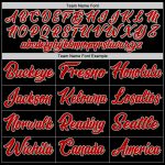 Custom Name and Number Baseball Jersey - Personalized Black Kelly Green-Red Authentic Team Jersey Personalized Black Kelly