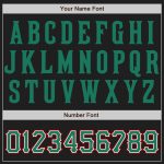 Custom Name Number Authentic Mexican Flag Baseball Jersey - Personalized Black Kelly Green and Red Design Personalized Black