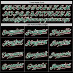 Custom Name Number Authentic Mexican Flag Baseball Jersey - Personalized Black Kelly Green and Red Design Personalized Black
