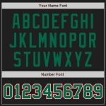 Personalized Two Tone Authentic Baseball Jersey Black Kelly Green Red Personalized Black Kelly Green-Red Authentic Two Tone