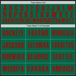 Personalized Baseball Jersey in Black Kelly Green-Red for Custom Team Wear - Size 3 Personalized Black Kelly Green-Red Baseball