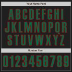 Personalized Baseball Jersey in Black Kelly Green-Red for Custom Team Wear - Size 3 Personalized Black Kelly Green-Red Baseball