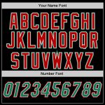 Personalized Baseball Jersey in Black, Kelly Green, and Red - Custom Sports Apparel Personalized Black Kelly Green-Red Baseball