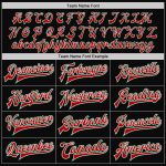 Personalized Varsity Letterman Bomber Jacket in Black Kelly Green and Red, Full-Snap Two Tone Design Personalized Black Kelly