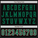 Custom Name and Number Two Tone Varsity Letterman Jacket in Black Kelly Green-Red Bomber Style Personalized Black Kelly Green-Red