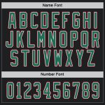 Custom Hockey Jersey Personalized with Name and Number - Black Kelly Green-Red Team Wear Personalized Black Kelly Green-Red