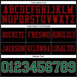 Personalized Black Kelly Green Red Authentic Football Jersey - Custom Team Colors Personalized Black Kelly Green-Red Mesh