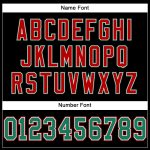 Custom Personalized Football Jersey - Authentic Black Kelly Green-Red Mesh with Name & Number Personalized Black Kelly Green-Red