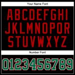 Personalized Authentic Throwback Baseball Jersey - Black Kelly Green Red Mesh Personalized Black Kelly Green-Red Mesh Authentic