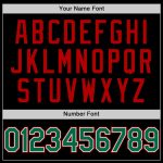 Custom Name Number Black Green Red Mesh Throwback Baseball Jersey - Personalized Team Jersey Personalized Black Kelly Green-Red