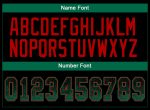 Custom Name and Number Personalized Football Jersey - Black Kelly Green-Red Mesh Drift Fashion Personalized Black Kelly Green-Red