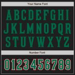Custom Name Number 3D Bomber Jacket Mexico Varsity Letterman Two Tone Black Kelly Green Red Full-Snap Personalized Black