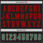 Custom Black Kelly Green-Red Baseball Jersey with Raglan Sleeves Personalized Black Kelly Green-Red Raglan Sleeves Baseball