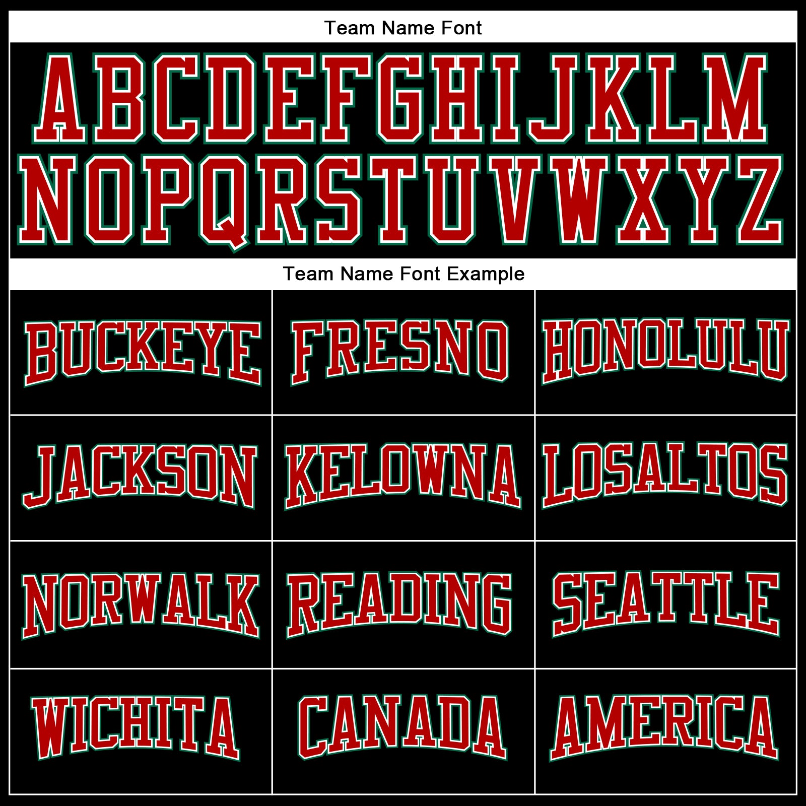 Personalized Performance T-Shirt in Black Green Red & White - Long Sleeve Personalized Black Kelly Green Red-White Long Sleeve - Image 4