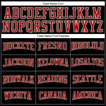 Custom Performance Long Sleeve T-Shirt with Personalized Name and Number, Black Kelly Green Red-White Colors Personalized