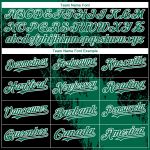 Personalized 3D Abstract Brush Stroke Baseball Jersey in Black Green White Personalized Black Kelly Green-White 3D Abstract