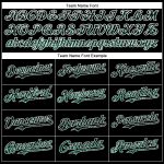 Personalized 3D Abstract Colorful Glittering Dot Baseball Jersey in Black Kelly Green and White Personalized Black Kelly