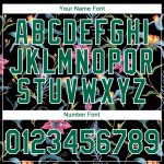 Personalized 3D Flowers Performance T-Shirt in Black, Kelly Green & White Personalized Black Kelly Green-White 3D Flowers