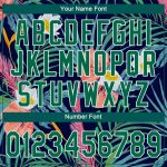 Personalized 3D Hawaii Palm Leaves Baseball Jersey in Black Kelly Green-White Personalized Black Kelly Green-White 3D Hawaii