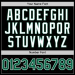 Personalized Twinkle Star Baseball Jersey with Custom Name & Number, Black Kelly Green-White 3D Gradient Design Personalized