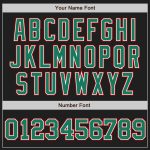Custom Name Number Black Green White Authentic Baseball Jersey - Personalized Split Fashion Team Jersey Personalized Black