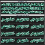Custom Name and Number Two Tone Baseball Jersey - Authentic Black Kelly Green and White Design Personalized Black Kelly Green-White
