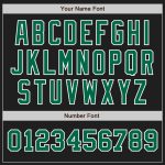 Custom Name and Number Two Tone Baseball Jersey - Authentic Black Kelly Green and White Design Personalized Black Kelly Green-White