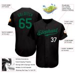 Personalized Baseball Jersey in Black, Kelly Green, and White - Custom Team Jersey for Sports and Play Personalized Black