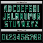 Personalized Black Kelly Green White Baseball Jersey for Men and Women - Customizable Sports Apparel Personalized Black Kelly