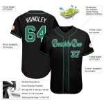 Personalized Baseball Jersey in Black, Kelly Green, and White - Customizable Sports Apparel Personalized Black Kelly Green-White