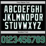 Personalized Black Green White Varsity Bomber Hoodie Jacket Full-Snap Letterman Personalized Black Kelly Green-White Bomber
