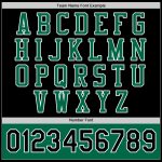 Personalized Black and Kelly Green Two Tone Varsity Letterman Bomber Jacket Full-Snap Personalized Black Kelly Green-White