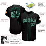 Personalized Black Green White Drift Fashion Baseball Jersey for Men Personalized Black Kelly Green-White Drift Fashion Baseball