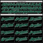 Personalized Fashion Baseball Jersey in Black Kelly Green-White Gradient Personalized Black Kelly Green-White Gradient Fashion