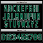 Personalized Fashion Baseball Jersey in Black Kelly Green-White Gradient Personalized Black Kelly Green-White Gradient Fashion