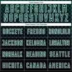 Personalized Black Kelly Green White Soccer Uniform Jersey with Halftone Dots Design Personalized Black Kelly Green-White