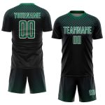 Personalized Black Kelly Green White Soccer Uniform Jersey with Halftone Dots Design Personalized Black Kelly Green-White