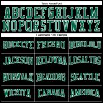 Personalized Performance T-Shirt in Black Kelly Green and White - Long Sleeve Style Personalized Black Kelly Green-White