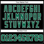 Personalized Black Green White Mesh Baseball Jersey - Authentic Throwback Style Personalized Black Kelly Green-White Mesh