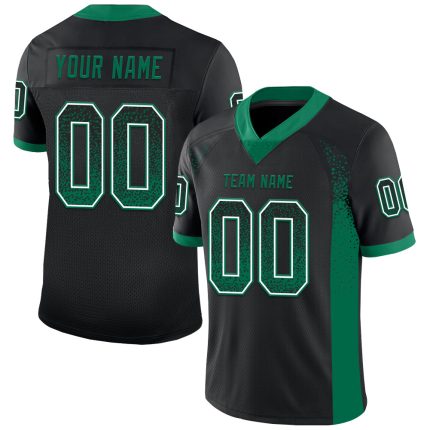 Custom Name and Number Black Green White Mesh Fashion Football Jersey - Personalized Drift Team Jersey Personalized Black